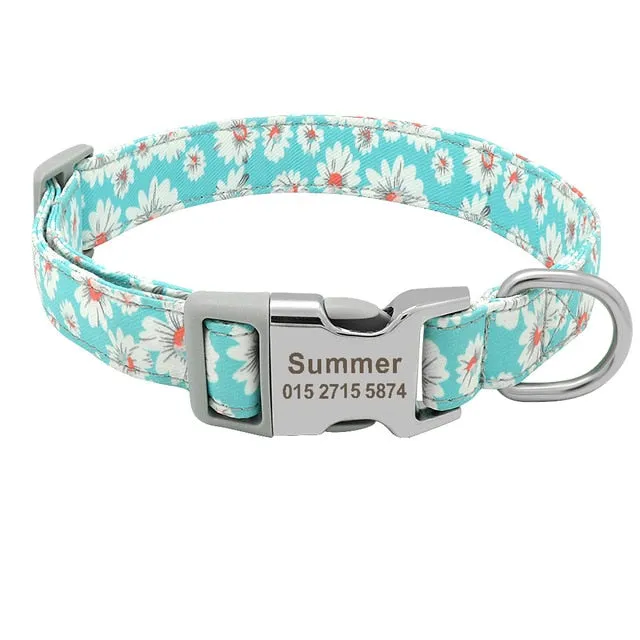 Leo Colourful Personalised Dog Collar