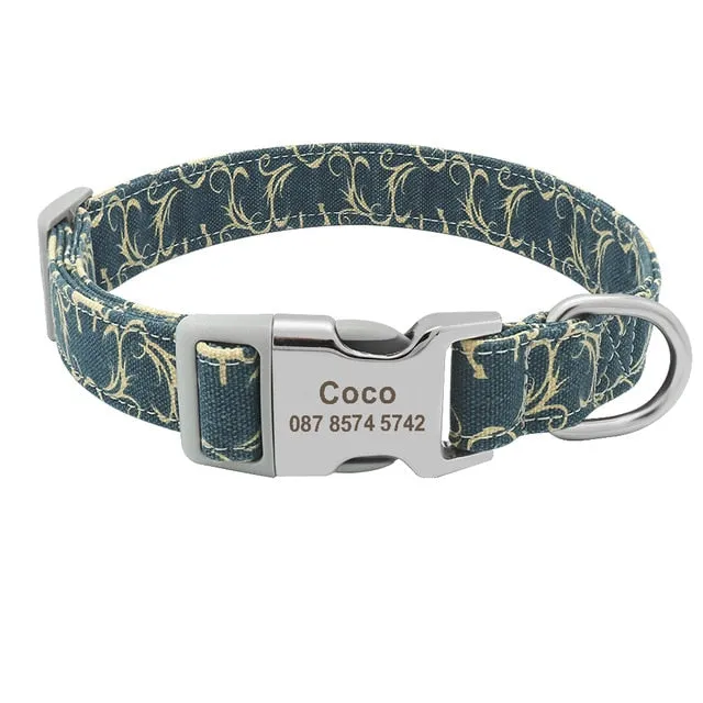 Leo Colourful Personalised Dog Collar