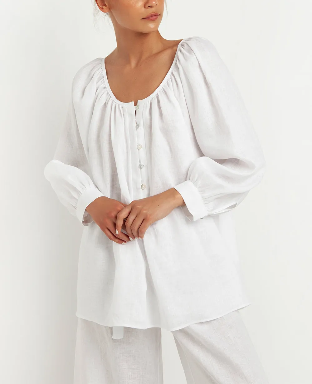 LINEN BLOUSE "MINIMAL"