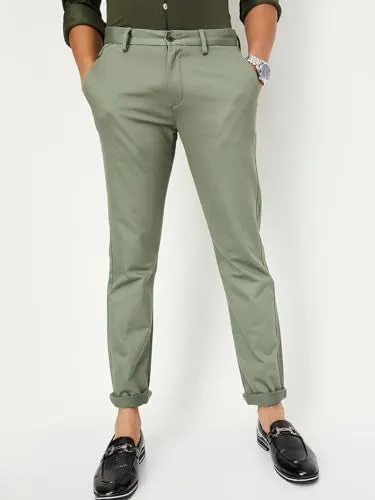 Max Men's Slim Casual Pants (SCCSCFE23911KNKHAKI_Khaki