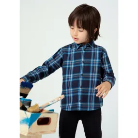Mayoral Boys Checked Shirt 4115 Blue