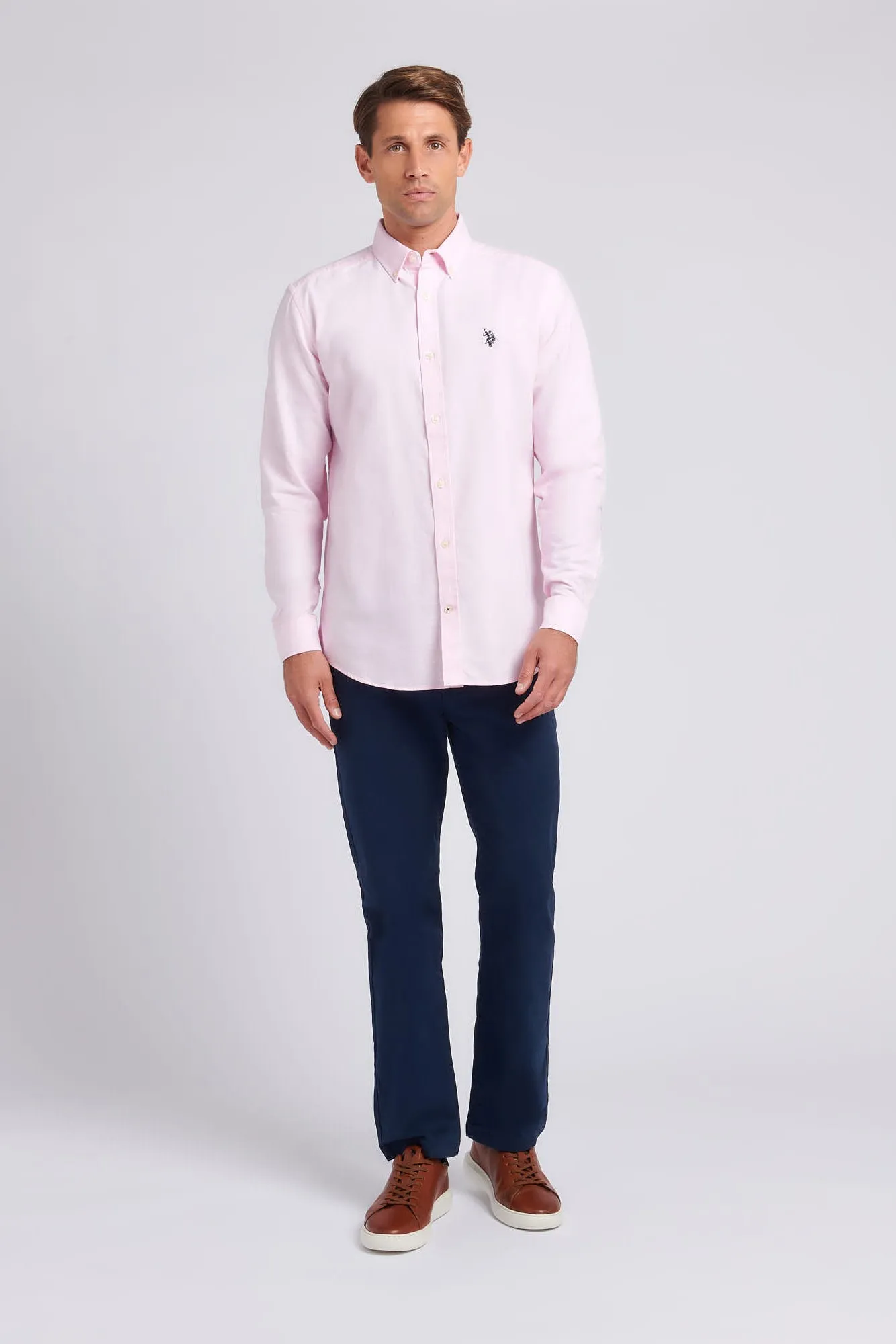 Mens Oxford Shirt in Orchid Pink