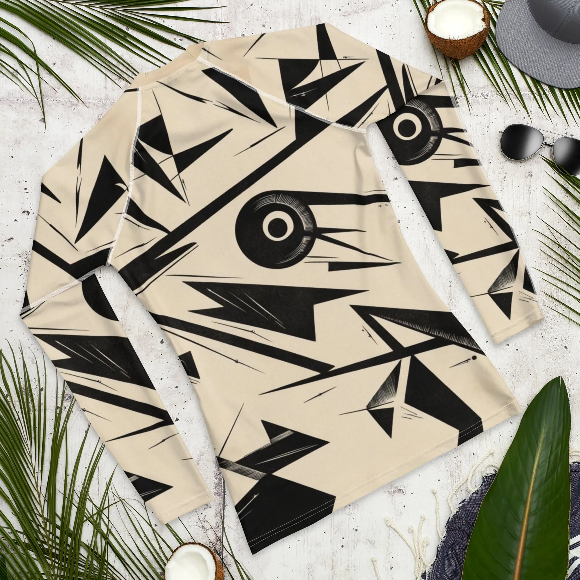 Men's Rash Guard / Vintage Kaninsky / Black & White