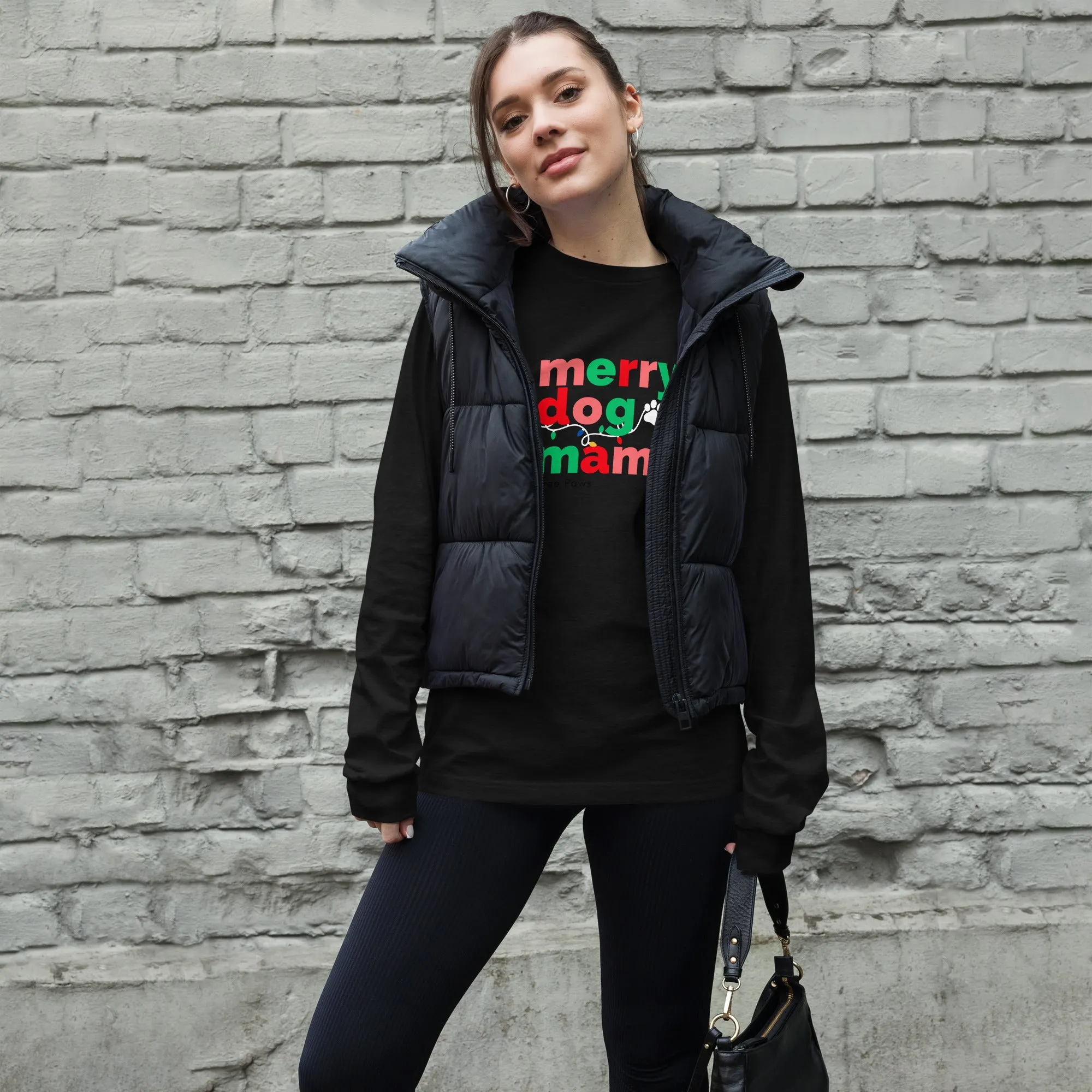 Merry Dog Mom Long Sleeve Tee
