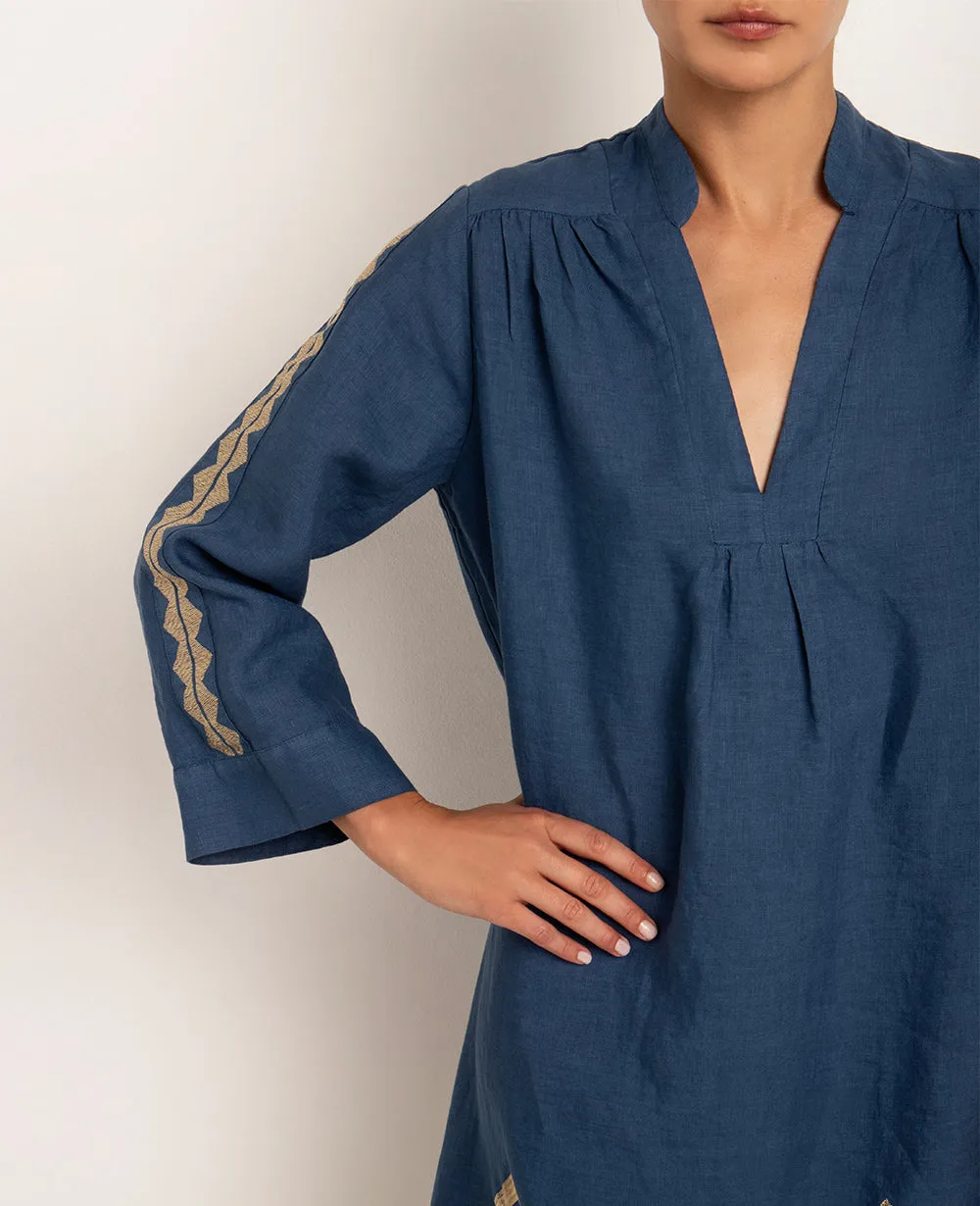 MIDI LINEN KAFTAN "FEATHER"