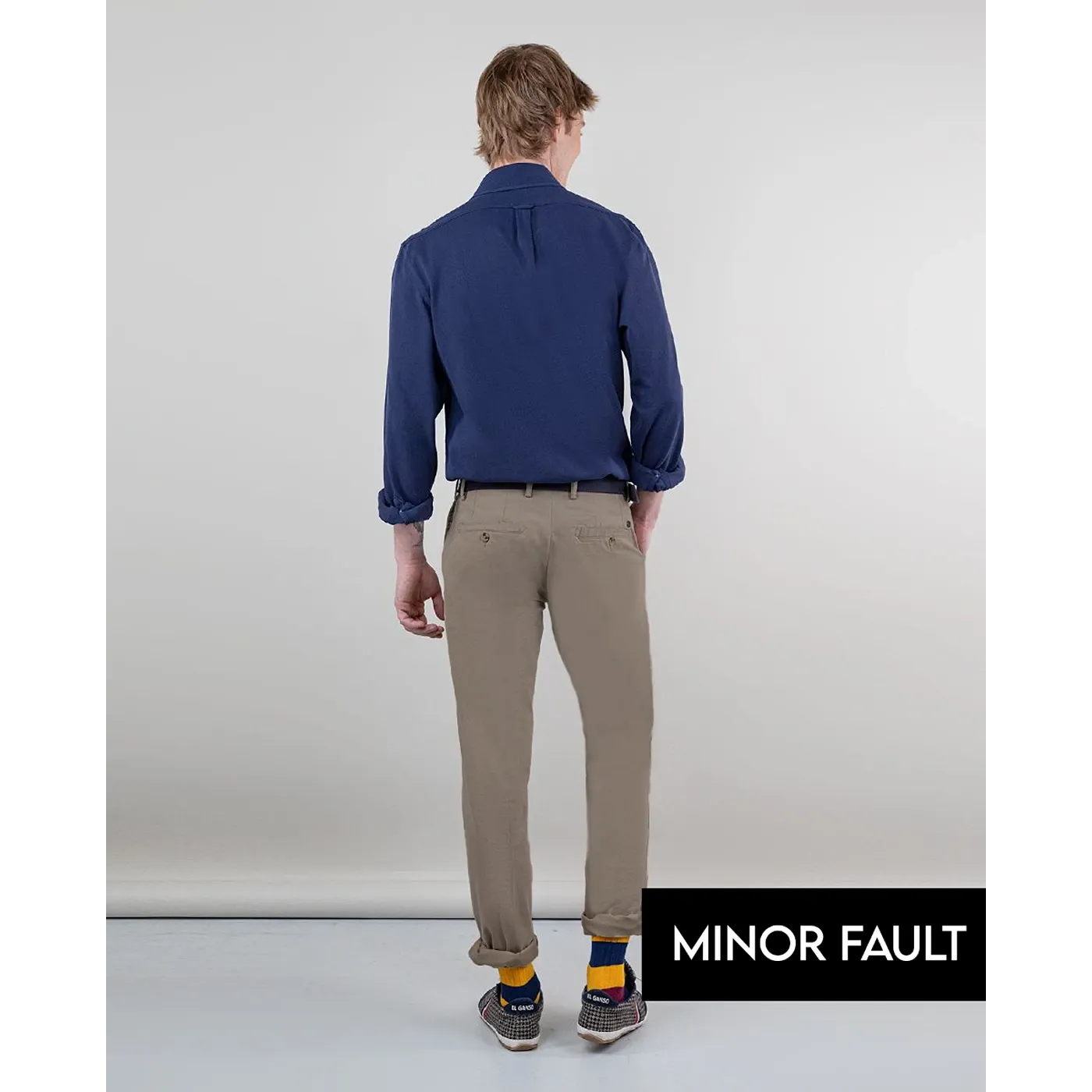 (Minor Fault) Khaki Basic Cotton Chinos