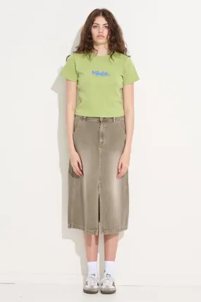 Misfit Heavenly People Midi Skirt Bark