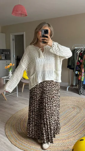 Open Knit Jumper Cream