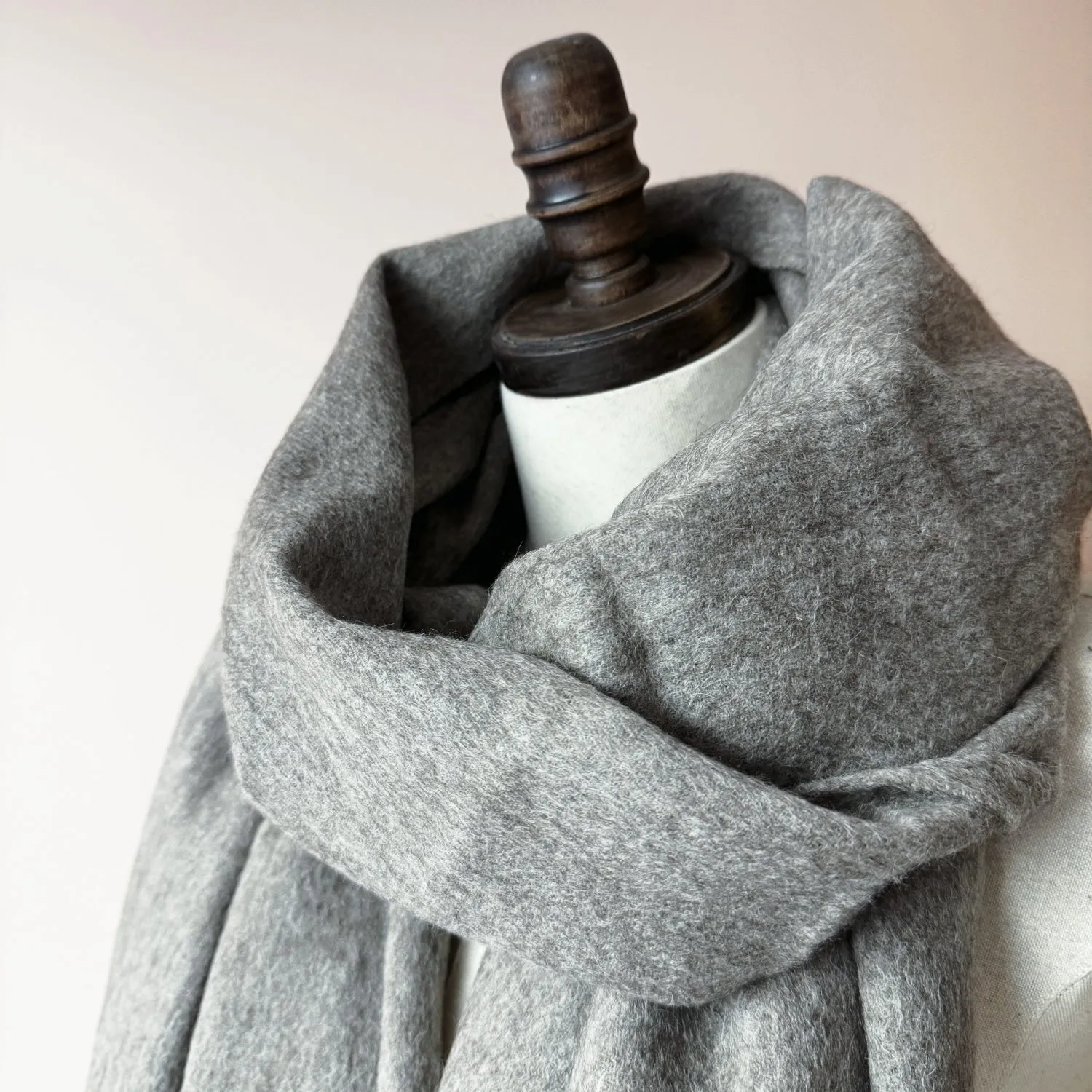 Pastel Mint Long Lambswool scarf | Pure Wool Shawl