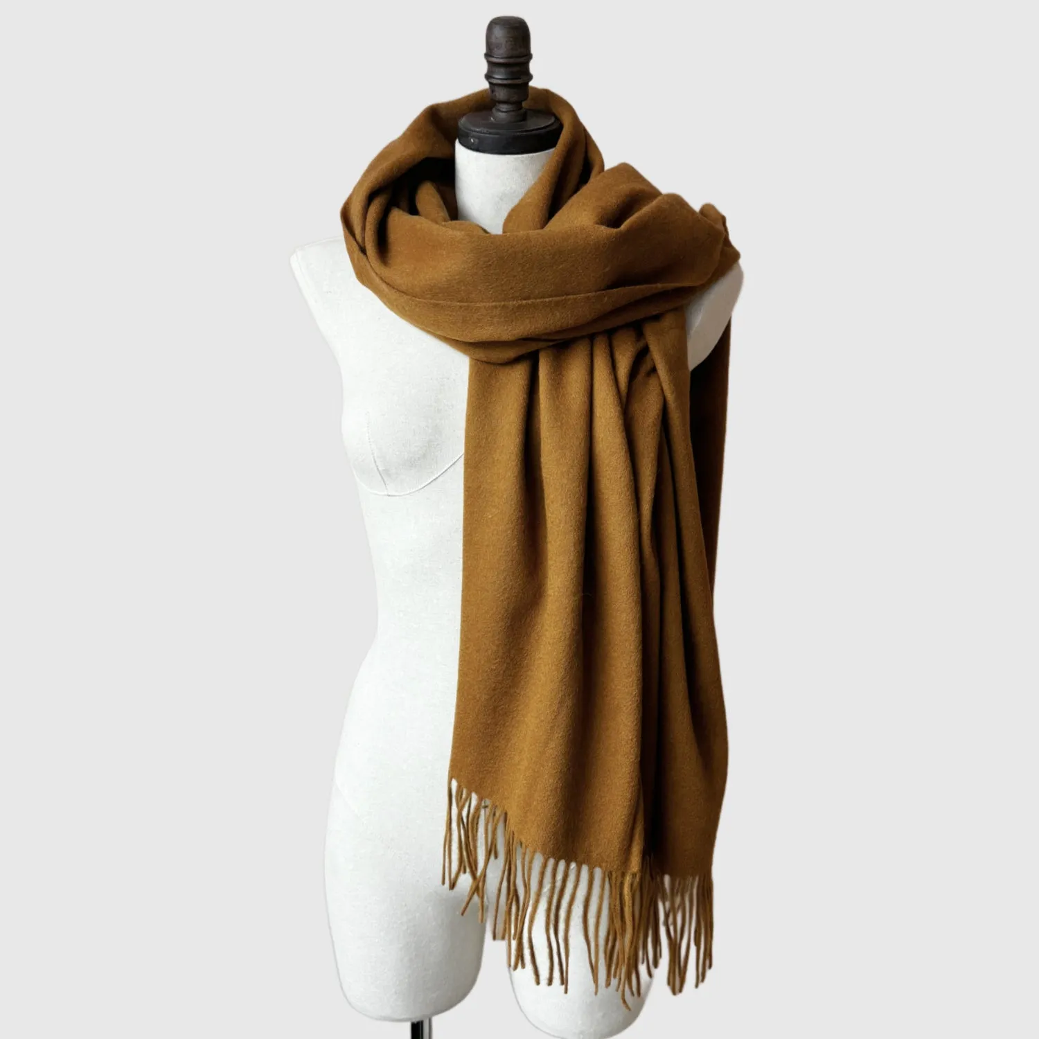 Pastel Mint Long Lambswool scarf | Pure Wool Shawl