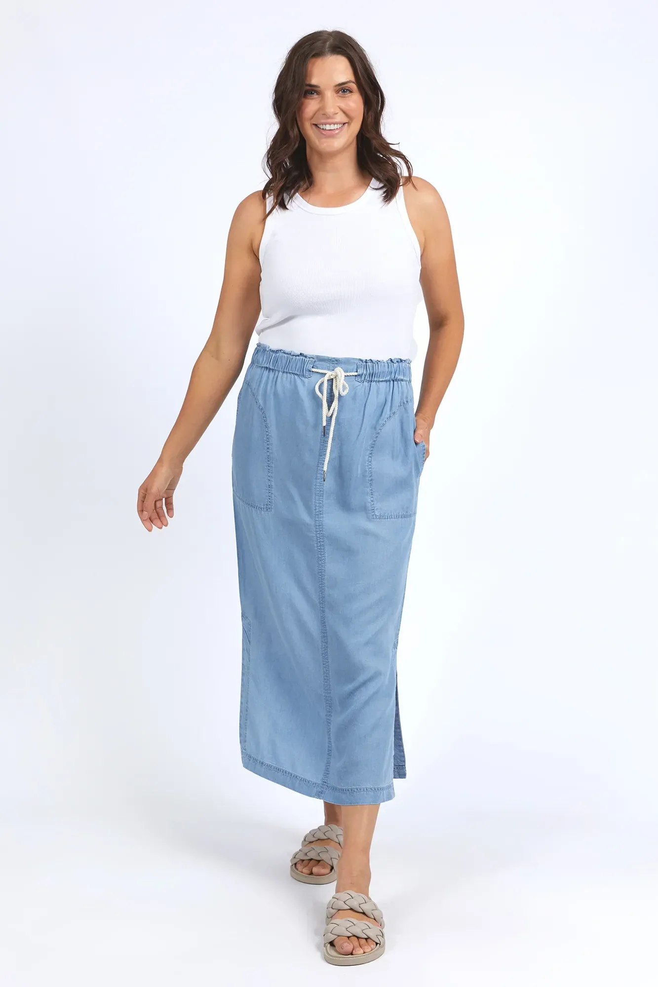 Penny Utility Skirt | Mid Blue Wash