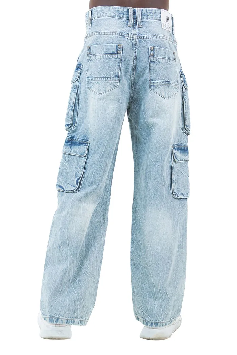 Publik Denim Jeans - 3D Cargo Wide - Sky - KD2477