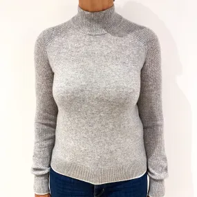 Rag and Bone Smoke Grey Cashmere Turtle Neck Jumper Medium