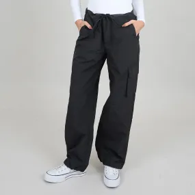 RD STYLE WOMEN'S STACIA NYLON CARGO POCKET PANT-BLACK, DUNE