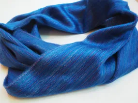 Royal Blue Alpaca Wool Infinity Scarf / Shawl