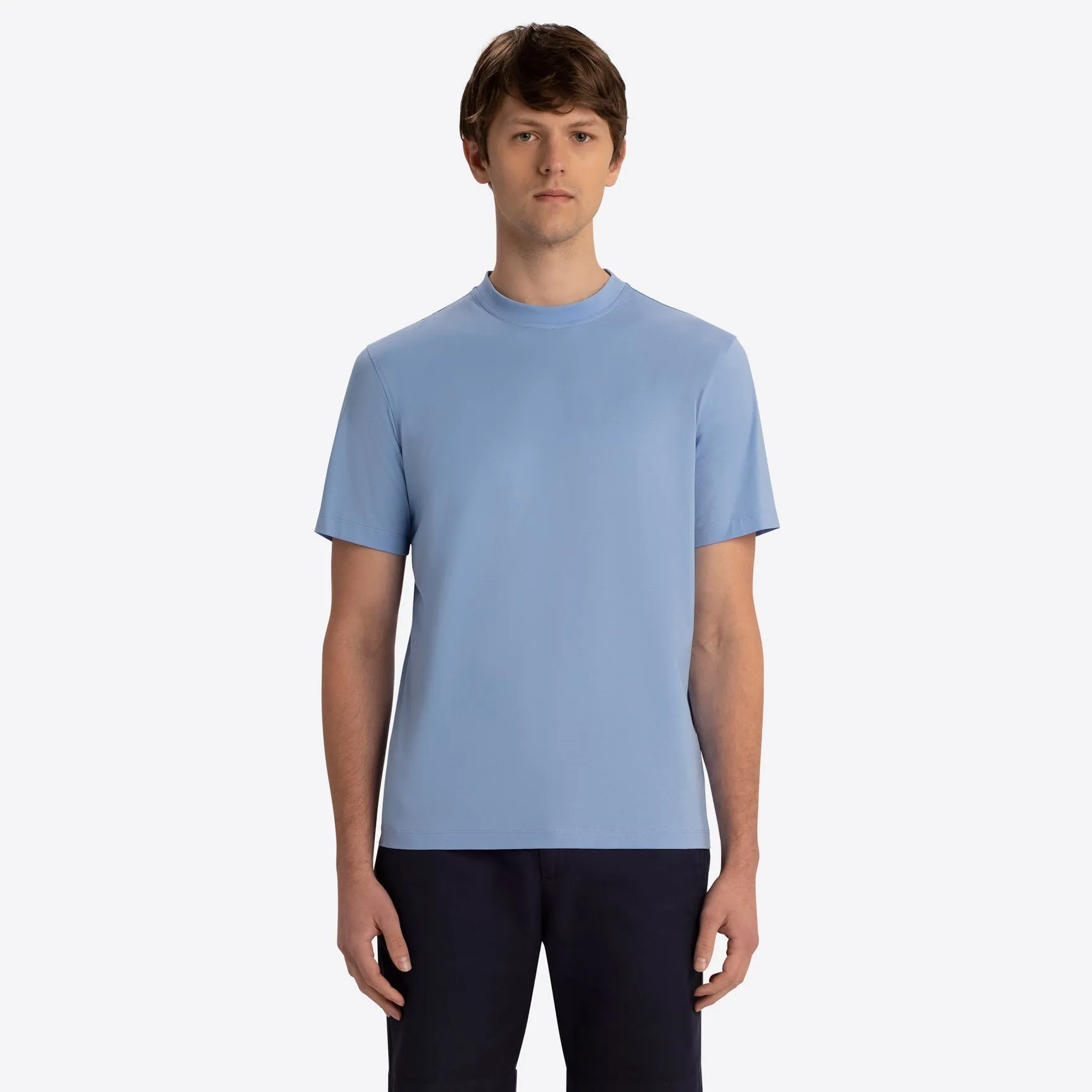 Rufus Solid OoohCotton® Short Sleeve Crew - Sky