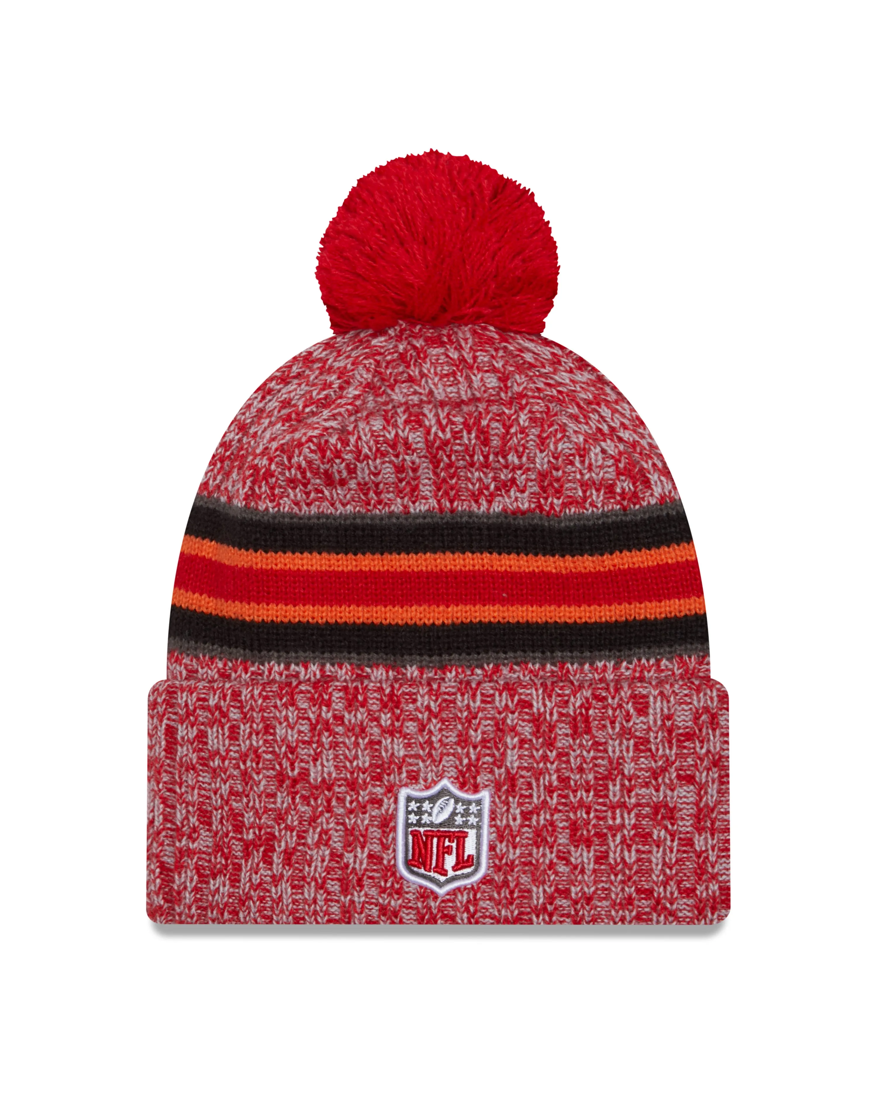 Tampa Bay Buccaneers New Era 2023 Sideline - Sport Cuffed Pom Knit Hat - Red