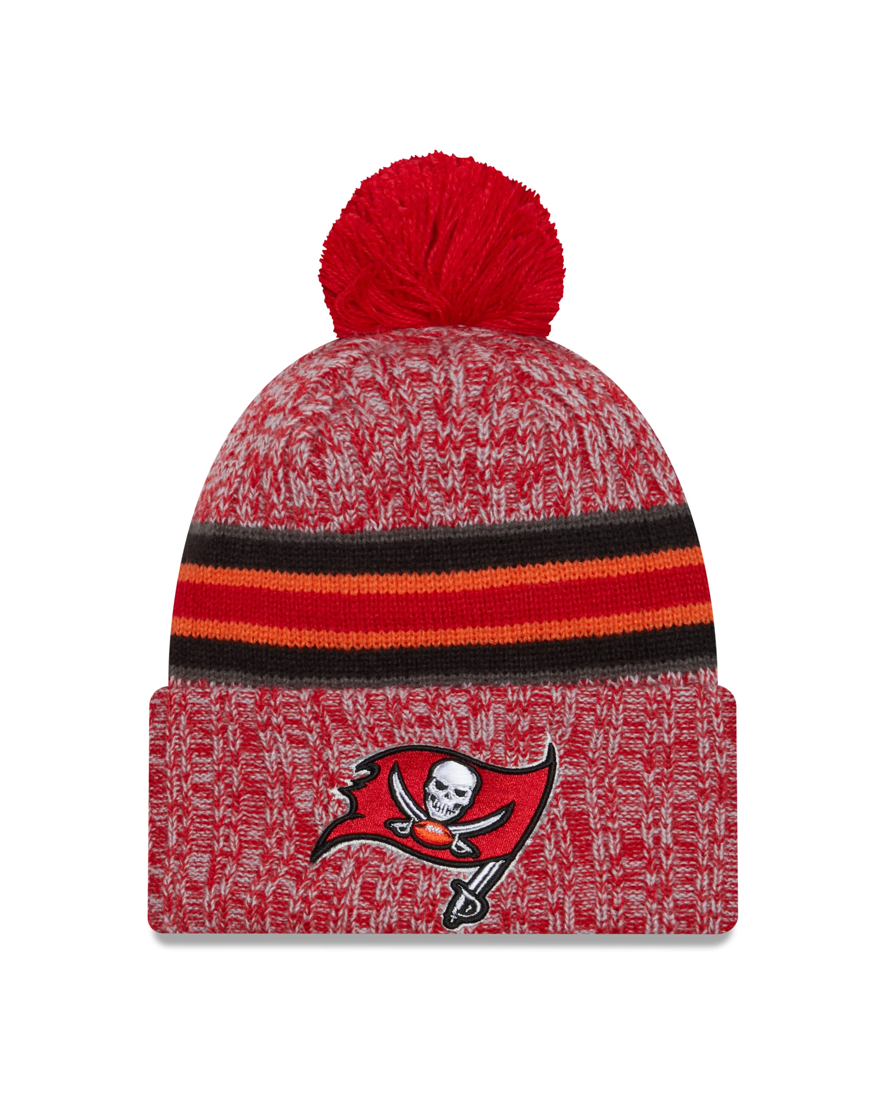 Tampa Bay Buccaneers New Era 2023 Sideline - Sport Cuffed Pom Knit Hat - Red