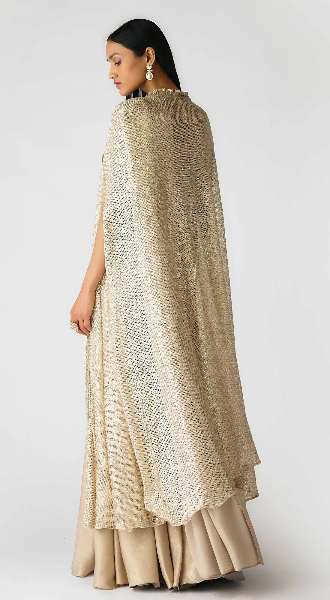 The Caped Shimmers Of Dawn Saree
