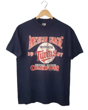 Vintage Minnesota Twins MLB Baseball Championship 1987 T-Shirt Lg