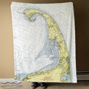 Wellfleet Nautical Chart Blanket