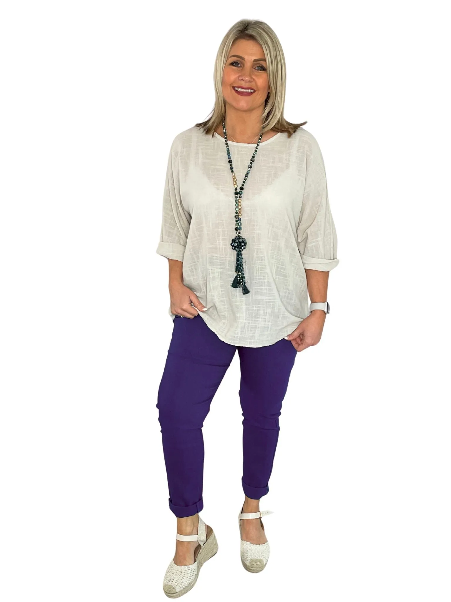 Willow Comfy & Stretchy Ankle Grazer Trousers