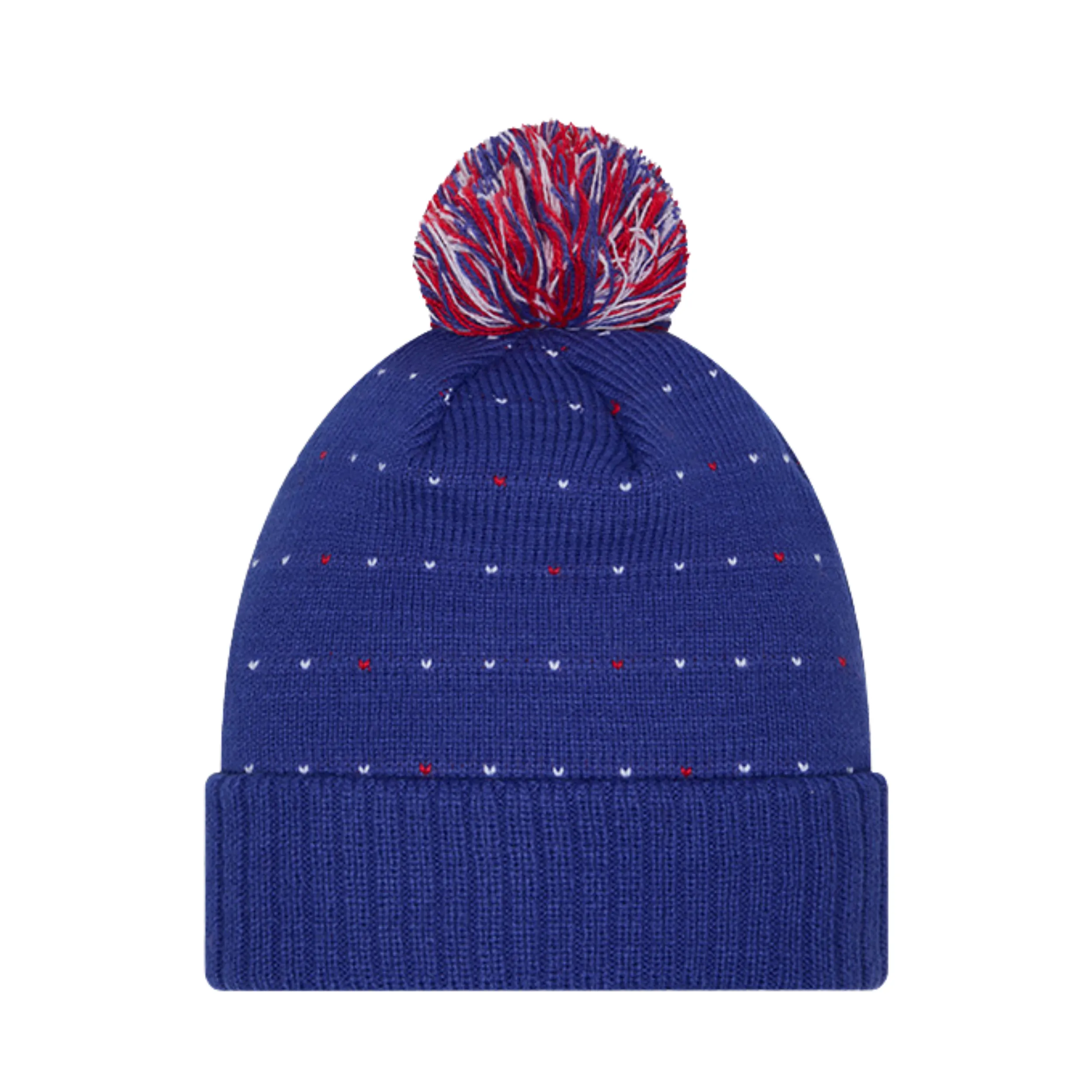Women’s New Era Bills Royal With Dots Knit Pom