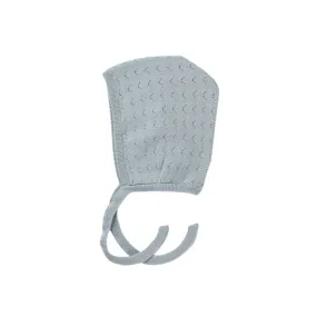 Zig Zag Pointelle Knit Bonnet - Sage
